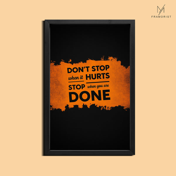 Don’t stop